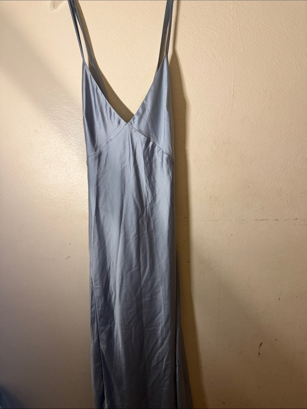 Show Me Your MuMu Pale Blue Satin Slip Dress